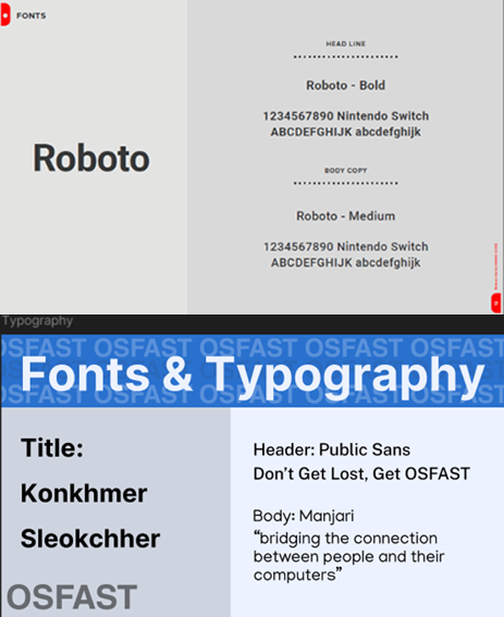 brand guide comparison with Switch brand guide
